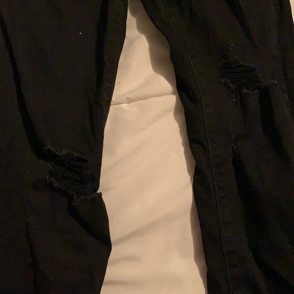Black rockstar super skinny ankle jeans ripped size 2 - Picture 2 of 3